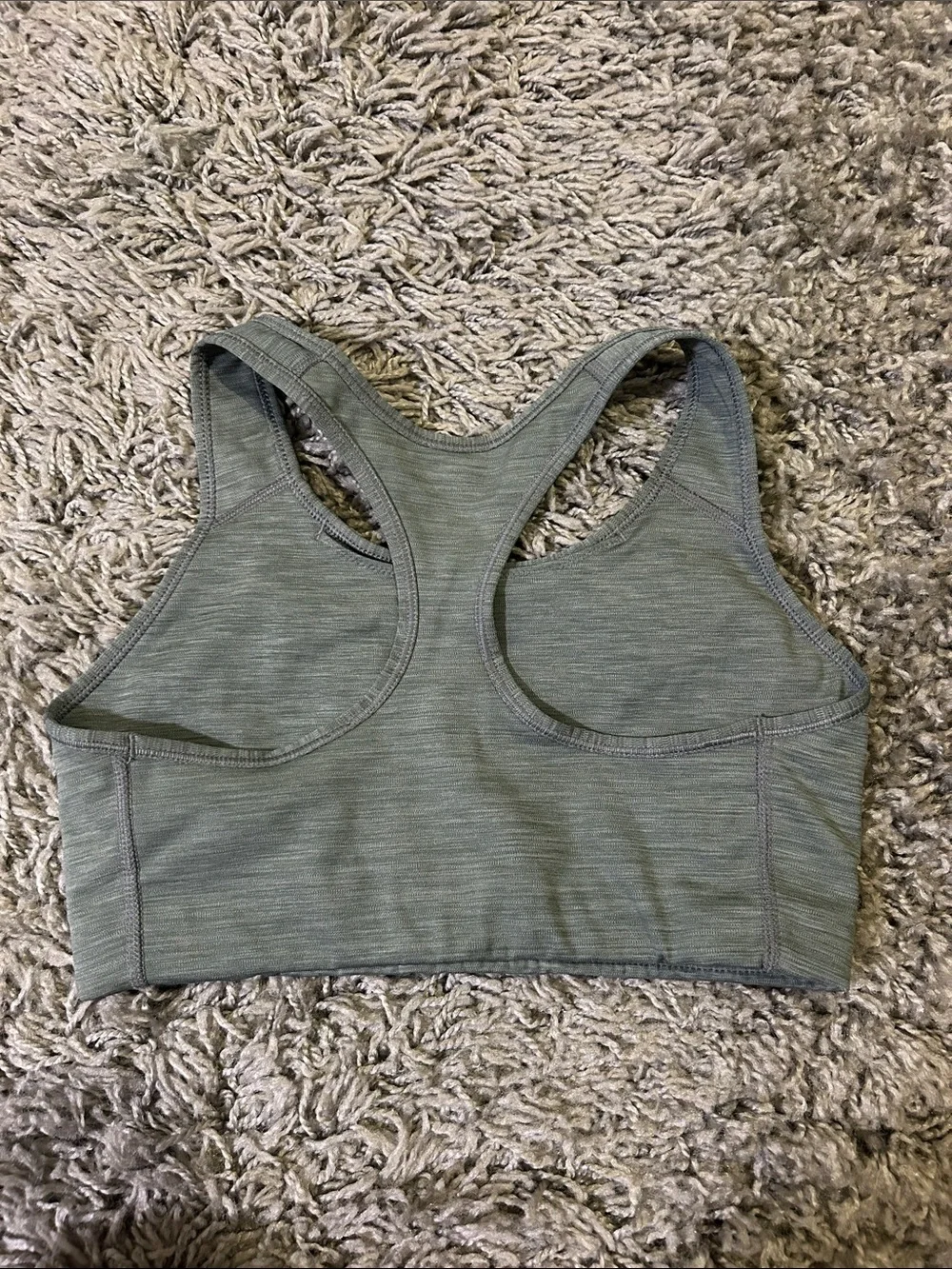 Nike Olive Green Racerback Performance Sports Bra Size Medium